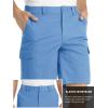 imageTACVASEN Mens Cargo Short 6 Pockets Comfortable Twill Cotton Elastic Waist Causal Work ShortsSky Blue