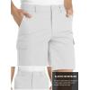 imageTACVASEN Mens Cargo Short 6 Pockets Comfortable Twill Cotton Elastic Waist Causal Work ShortsWhite