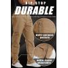 imageTACVASEN Mens Cotton Cargo Long Pants 9 Pockets Elastic Waist Military Work Hiking Outdoor PantsNo BeltBrown