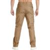 imageTACVASEN Mens Cotton Cargo Long Pants 9 Pockets Elastic Waist Military Work Hiking Outdoor PantsNo BeltBrown