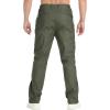 imageTACVASEN Mens Cotton Cargo Long Pants 9 Pockets Elastic Waist Military Work Hiking Outdoor PantsNo BeltGreen