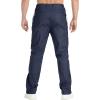 imageTACVASEN Mens Cotton Cargo Long Pants 9 Pockets Elastic Waist Military Work Hiking Outdoor PantsNo BeltNavy