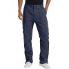 imageTACVASEN Mens Cotton Cargo Long Pants 9 Pockets Elastic Waist Military Work Hiking Outdoor PantsNo BeltNavy