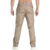 imageTACVASEN Mens Cotton Cargo Long Pants 9 Pockets Elastic Waist Military Work Hiking Outdoor PantsNo BeltSand