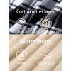 imageTACVASEN Mens Flannel Jacket with Pockets Shacket Plaid Shirts Fleece Padded shirt Button Down Jackets with HoodBlack and White
