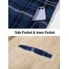 imageTACVASEN Mens Flannel Jacket with Pockets Shacket Plaid Shirts Fleece Padded shirt Button Down Jackets with HoodBlue Gray