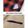 imageTACVASEN Mens Flannel Jacket with Pockets Shacket Plaid Shirts Fleece Padded shirt Button Down Jackets with HoodOrange Navy Blue