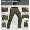 imageTACVASEN Mens Hiking Pants Waterproof Ripstop Lightweight Breathable Stretch Work Tactical Outdoor Pants with 8 PocketsArmy Green