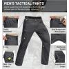 imageTACVASEN Mens Hiking Pants Waterproof Ripstop Lightweight Breathable Stretch Work Tactical Outdoor Pants with 8 PocketsDark Grey