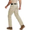 imageTACVASEN Mens Hiking Pants Waterproof Ripstop Lightweight Breathable Stretch Work Tactical Outdoor Pants with 8 PocketsLight Khaki