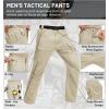 imageTACVASEN Mens Hiking Pants Waterproof Ripstop Lightweight Breathable Stretch Work Tactical Outdoor Pants with 8 PocketsLight Khaki