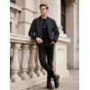 imageTACVASEN Mens Lightweight Jacket Spring Bomber Fall Windbreaker Casual Stylish Coats with Pockets01 Black