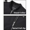 imageTACVASEN Mens Lightweight Jacket Spring Bomber Fall Windbreaker Casual Stylish Coats with Pockets01 Black