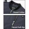 imageTACVASEN Mens Lightweight Jacket Spring Bomber Fall Windbreaker Casual Stylish Coats with Pockets03 Dark Grey