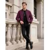 imageTACVASEN Mens Lightweight Jacket Spring Bomber Fall Windbreaker Casual Stylish Coats with Pockets08 Wine Red