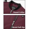 imageTACVASEN Mens Lightweight Jacket Spring Bomber Fall Windbreaker Casual Stylish Coats with Pockets08 Wine Red