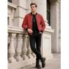 imageTACVASEN Mens Lightweight Jacket Spring Bomber Fall Windbreaker Casual Stylish Coats with Pockets10 Orange Red