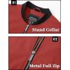 imageTACVASEN Mens Lightweight Jacket Spring Bomber Fall Windbreaker Casual Stylish Coats with Pockets10 Orange Red