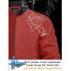 imageTACVASEN Mens Lightweight Jacket Spring Bomber Fall Windbreaker Casual Stylish Coats with Pockets10 Orange Red
