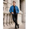 imageTACVASEN Mens Lightweight Jacket Spring Bomber Fall Windbreaker Casual Stylish Coats with Pockets11 Blue Green