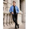 imageTACVASEN Mens Lightweight Jacket Spring Bomber Fall Windbreaker Casual Stylish Coats with Pockets12 Light Blue