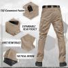imageTACVASEN Mens Tactical Pants 9 Pockets Cargo Hiking Pants Lightweight Work Pants for Men Construction Water Resistant Khaki 34