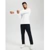 imageTACVASEN Mens Thermal Shirt Long Sleeve Fleece Lined Base Layer Lightweight Athletic Undershirt Winter Tops Workout02 White