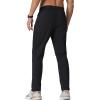 imageTACVASEN Mens Warm Sweatpants Winter Fleece Lined Water Resistant Pants Straight Leg with Zipper Pockets for RunningBlack