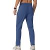 imageTACVASEN Mens Warm Sweatpants Winter Fleece Lined Water Resistant Pants Straight Leg with Zipper Pockets for RunningBlue Gray