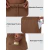 imageTACVASEN Mens Warm Sweatpants Winter Fleece Lined Water Resistant Pants Straight Leg with Zipper Pockets for RunningBrown