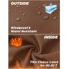 imageTACVASEN Mens Warm Sweatpants Winter Fleece Lined Water Resistant Pants Straight Leg with Zipper Pockets for RunningBrown