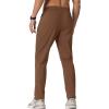 imageTACVASEN Mens Warm Sweatpants Winter Fleece Lined Water Resistant Pants Straight Leg with Zipper Pockets for RunningBrown