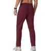 imageTACVASEN Mens Warm Sweatpants Winter Fleece Lined Water Resistant Pants Straight Leg with Zipper Pockets for RunningBurgundy