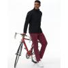 imageTACVASEN Mens Warm Sweatpants Winter Fleece Lined Water Resistant Pants Straight Leg with Zipper Pockets for RunningBurgundy