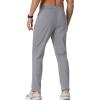 imageTACVASEN Mens Warm Sweatpants Winter Fleece Lined Water Resistant Pants Straight Leg with Zipper Pockets for RunningLight Gray