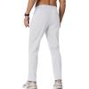 imageTACVASEN Mens Warm Sweatpants Winter Fleece Lined Water Resistant Pants Straight Leg with Zipper Pockets for RunningWhite