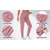 imageTACVASEN Travel Pants Women with Pockets Elastic Cuffs Workout Sweatpants Sports Camping Work Pants Stretch Grey Pink
