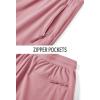 imageTACVASEN Travel Pants Women with Pockets Elastic Cuffs Workout Sweatpants Sports Camping Work Pants Stretch Grey Pink