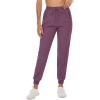 imageTACVASEN Womens Athletic Pants Lightweight Running Active Hiking Sportswear Pant Outdoor Sports Gym Sweatpants Purple Red