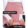imageTACVASEN Womens Fleece Lined Hiking Pants Warm Windproof Softshell Outdoor Winter Snow Ski Pants with Zipper PocketsGrey Pink