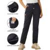imageTACVASEN Womens Hiking Pants Fleece Lined Winter Snow Ski Pants Water Resistant Insulated Pants ScratchResistantBlack