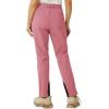 imageTACVASEN Womens Hiking Pants Fleece Lined Winter Snow Ski Pants Water Resistant Insulated Pants ScratchResistantGrey Pink