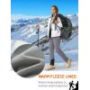 imageTACVASEN Womens Hiking Pants Fleece Lined Winter Snow Ski Pants Water Resistant Insulated Pants ScratchResistantLight Grey
