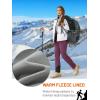 imageTACVASEN Womens Hiking Pants Fleece Lined Winter Snow Ski Pants Water Resistant Insulated Pants ScratchResistantPurple Red