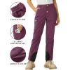 imageTACVASEN Womens Hiking Pants Fleece Lined Winter Snow Ski Pants Water Resistant Insulated Pants ScratchResistantPurple Red