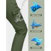 imageTACVASEN Womens Hiking Pants Warm Fleece Water Resistant Windproof Snow Ski Pants Army Green L