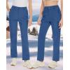 imageTACVASEN Womens Outdoor Fleece Hiking Pants Winter Snow Pants Windproof Water Resistant Thermal Pants for Snowboarding Skiing Blue Grey