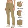 imageTACVASEN Womens Outdoor Fleece Lined Hiking Pants Windproof Snow Pants Work Pants Khaki S