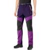 imageTACVASEN Womens Pants Waterproof Snow Ski Warm Hiking Fleece Lining Pants Purple 34