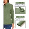 imageTACVASEN Womens Quarter Zip Pullover Sweatshirt Fleece Casual Long Sleeve Spring Fall Running Workout TopsArmy Green